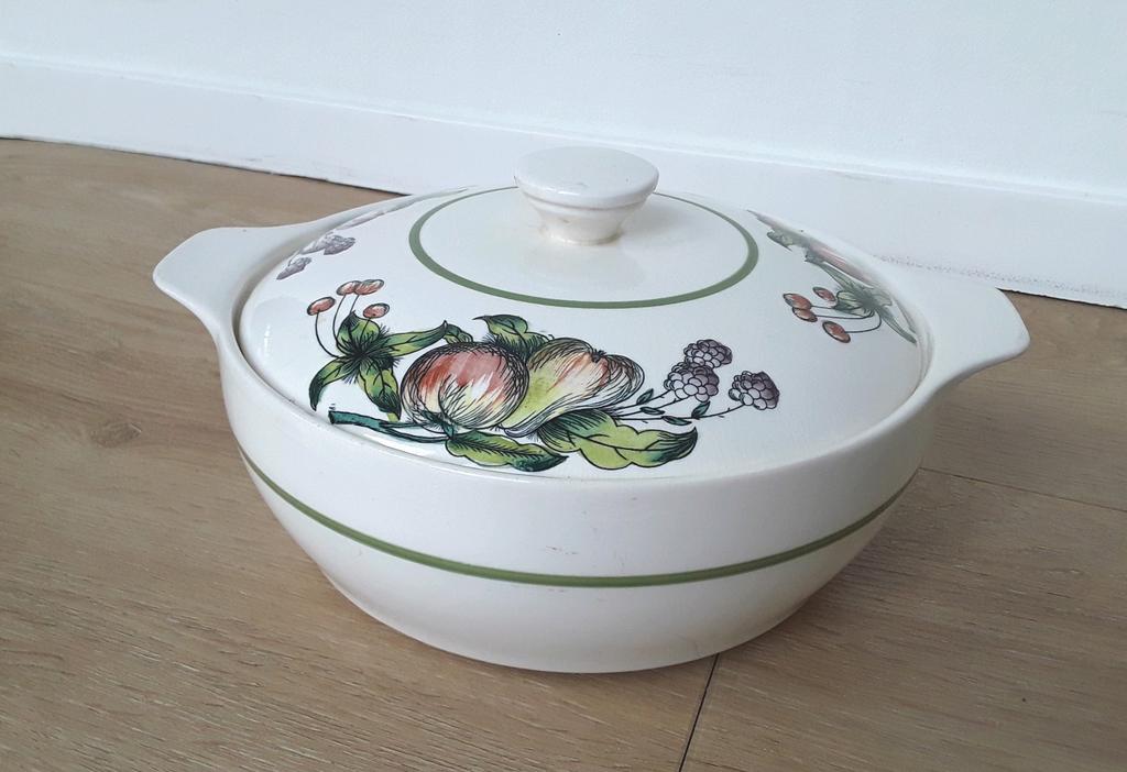 Antieke dekschaal Crown Devon servies Evesham jaren 30, Antiek en Kunst, Ophalen of Verzenden