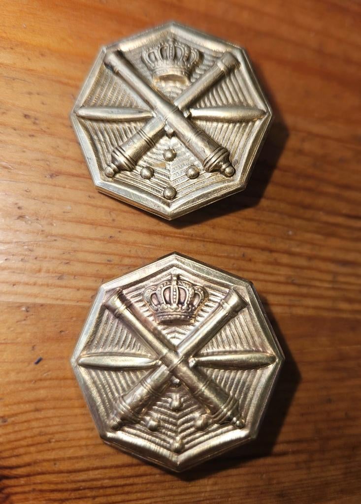 Set schouderemblemen Luchtdoelartillerie, Ophalen of Verzenden, Landmacht, Nederland, Embleem of Badge