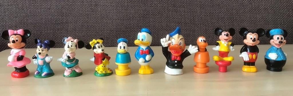 Vintage Figuur Disney Mickey Minnie Pluto Donald Duck 7 cm, Ophalen of Verzenden, Donald Duck, Beeldje of Figuurtje