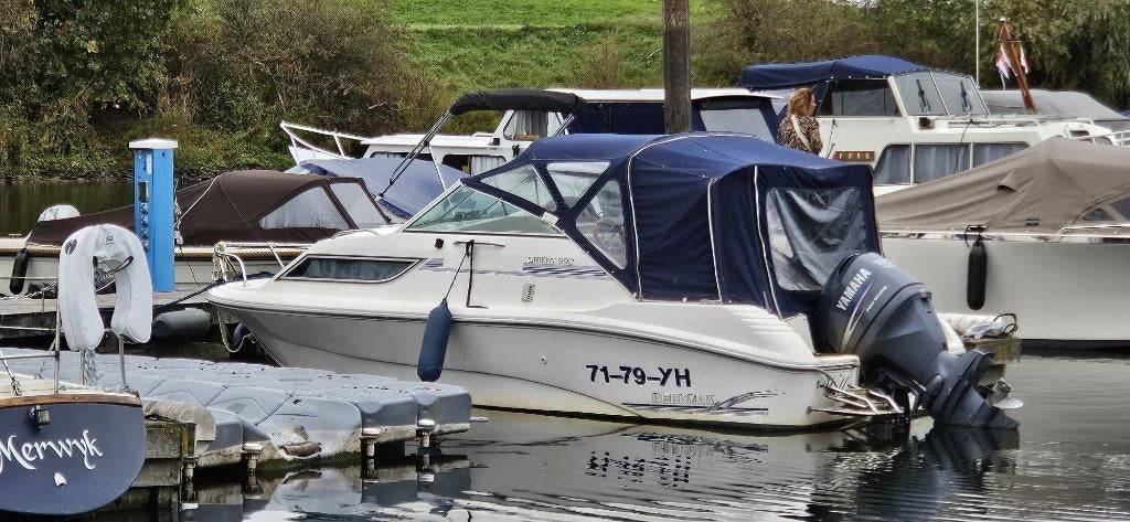 Sportcruiser Beekman 590 +115 pk BB + kniktrailer + slaap 3, Gebruikt, 70 tot 120 pk, Beekman, Ophalen of Verzenden