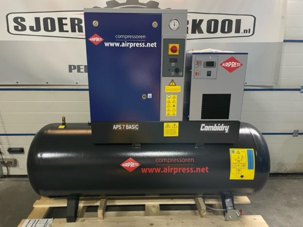 Actie AIRPRESS APS 7,5CD SCHROEFCOMPRESSOR INRUIL MOGELIJK, 100 liter of meer, Ophalen of Verzenden, Nieuw, 6 tot 10 bar