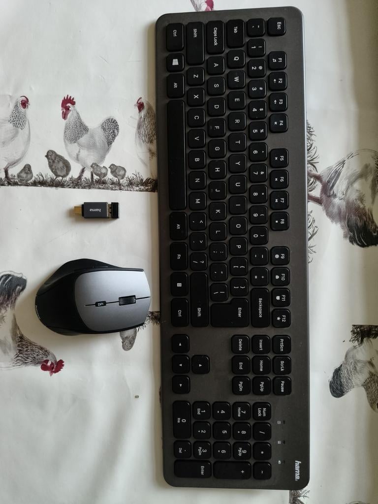 Toetsenbord en muis, draadloos, Hama, Toetsenbord en muis-set, Ophalen of Verzenden, Zo goed als nieuw, Draadloos