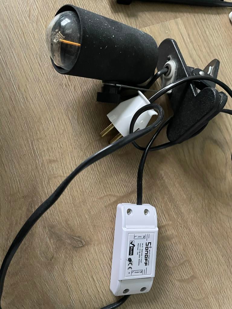 Lamp met Sonoff schakelaar & Tasmota, Ophalen of Verzenden, Gebruikt, Metaal, Minder dan 100 cm