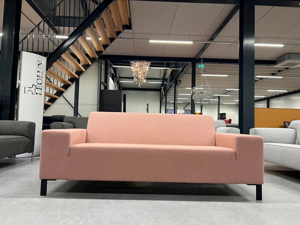 Nieuw Gelderland 6511 2,5 zits bank stof roze Panama Design, 75 tot 100 cm, Ophalen of Verzenden, Rechte bank, Gelderland
