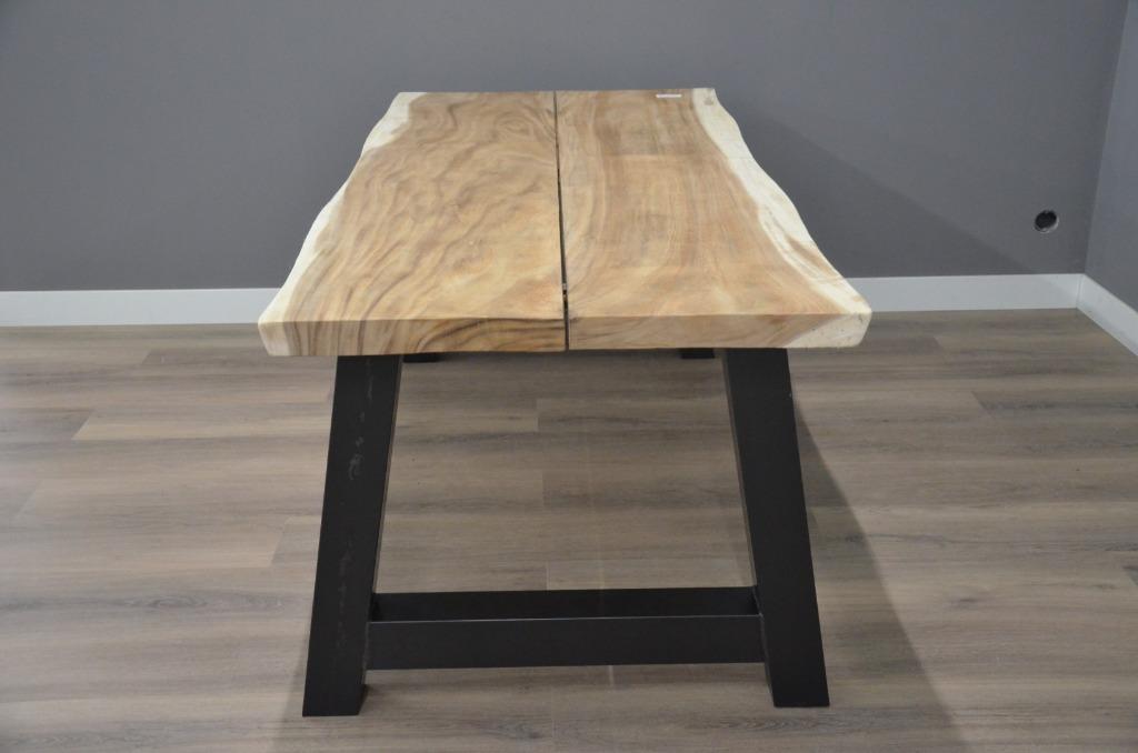 Superactie! Suar boomstamtafel 250 cm, Verzenden, Rond, Metaal, Nieuw