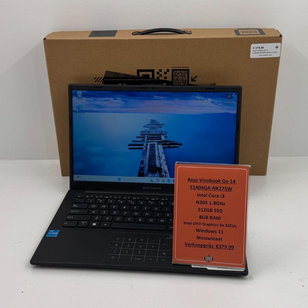 Asus Vivobook Go 14 E1404GA-NK275W laptop | In doos |, Computers en Software, Asus Vivobook, Qwerty, Toulonselaan 72, Minder dan 2 Ghz