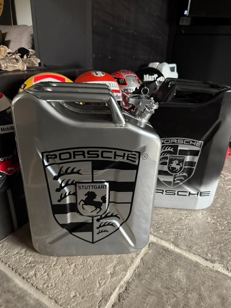 Stalen Jerrycans 20 liter Porsche, Ophalen of Verzenden
