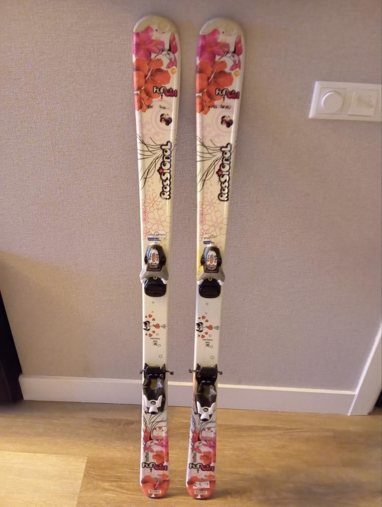 Rossignol Fun Girl Ski's - 130cm - Gewaxt, Gebruikt, 100 tot 140 cm, Rossignol, Ophalen of Verzenden