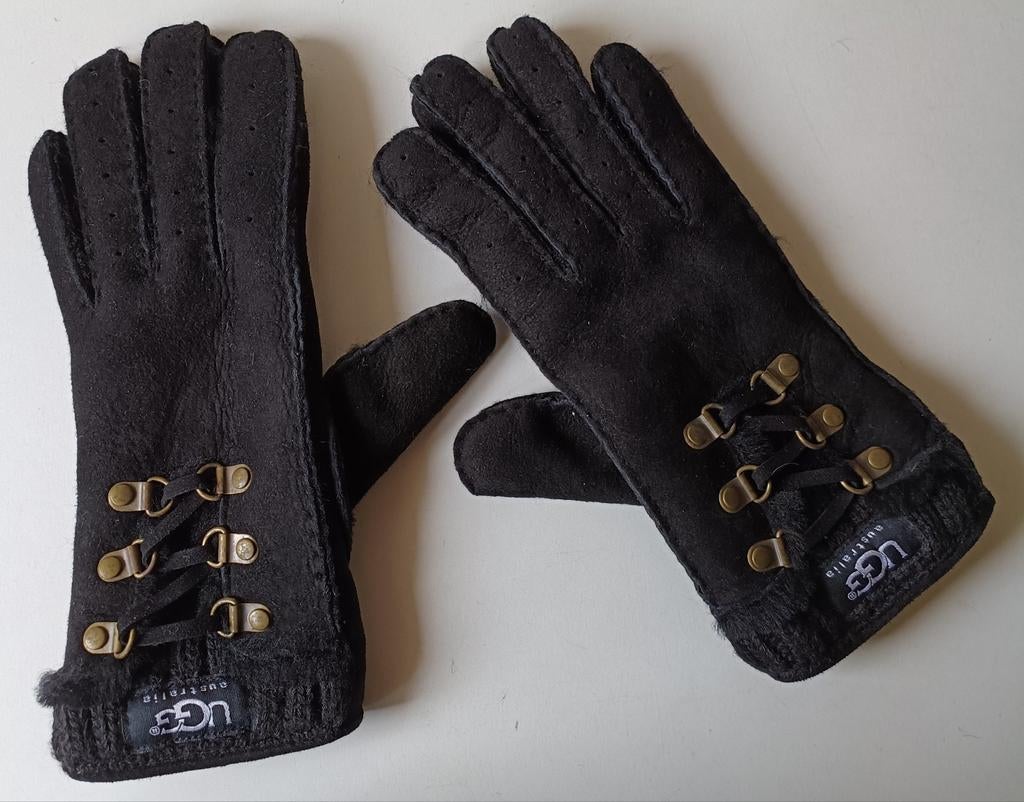 UGG zwart handschoenen suède leer mt L nieuw, Ophalen of Verzenden, Nieuw, Maat 38/40 (M), Handschoenen