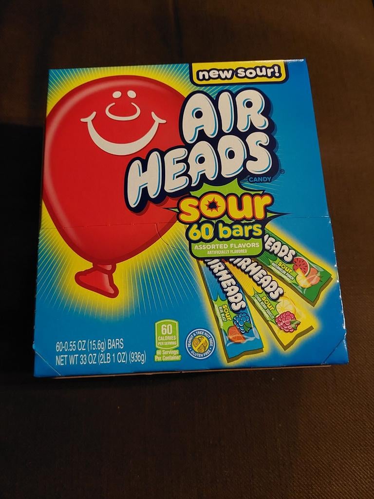 Airheads sour doos 60 stuks, Diversen, Ophalen of Verzenden