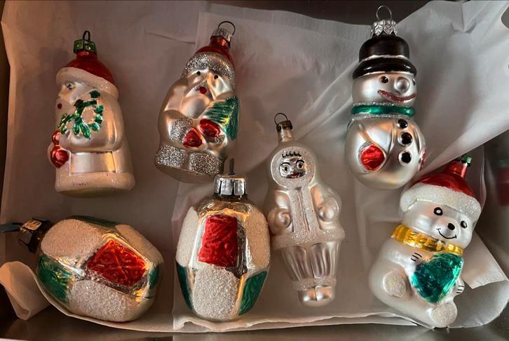 Vintage Kerstboom Ornamenten Set, Ophalen of Verzenden, Gebruikt