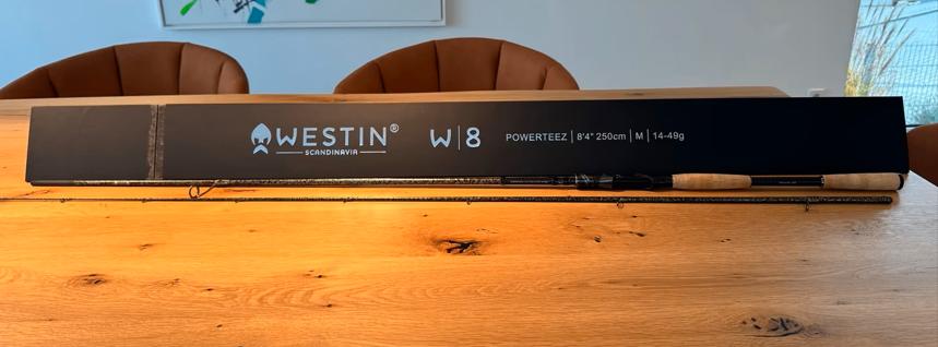 Westin W8 Powerteez 2nd 250 cm - 14-49 gram, Watersport en Boten, Ophalen of Verzenden, Zo goed als nieuw, Werphengel