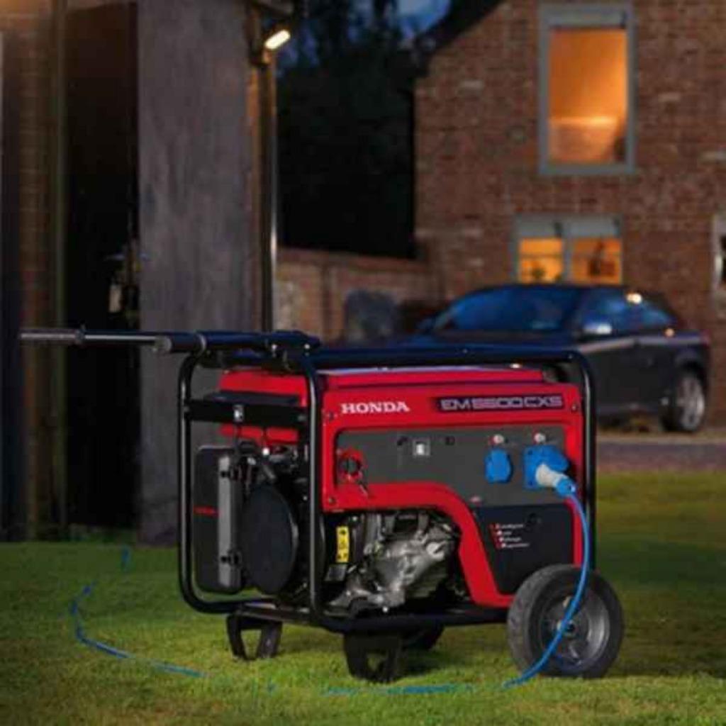 Honda EM 5500 CXS Generator aggregaat 5500 W EM5500CXS, Honda, Elektrisch startend, Benzine, Nieuw