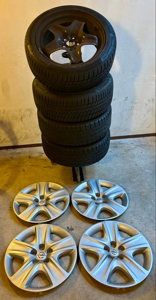 Winterbanden op velg met velgboom, Auto-onderdelen, Banden en Velgen, Ophalen, 215 mm, Banden en Velgen, 17 inch