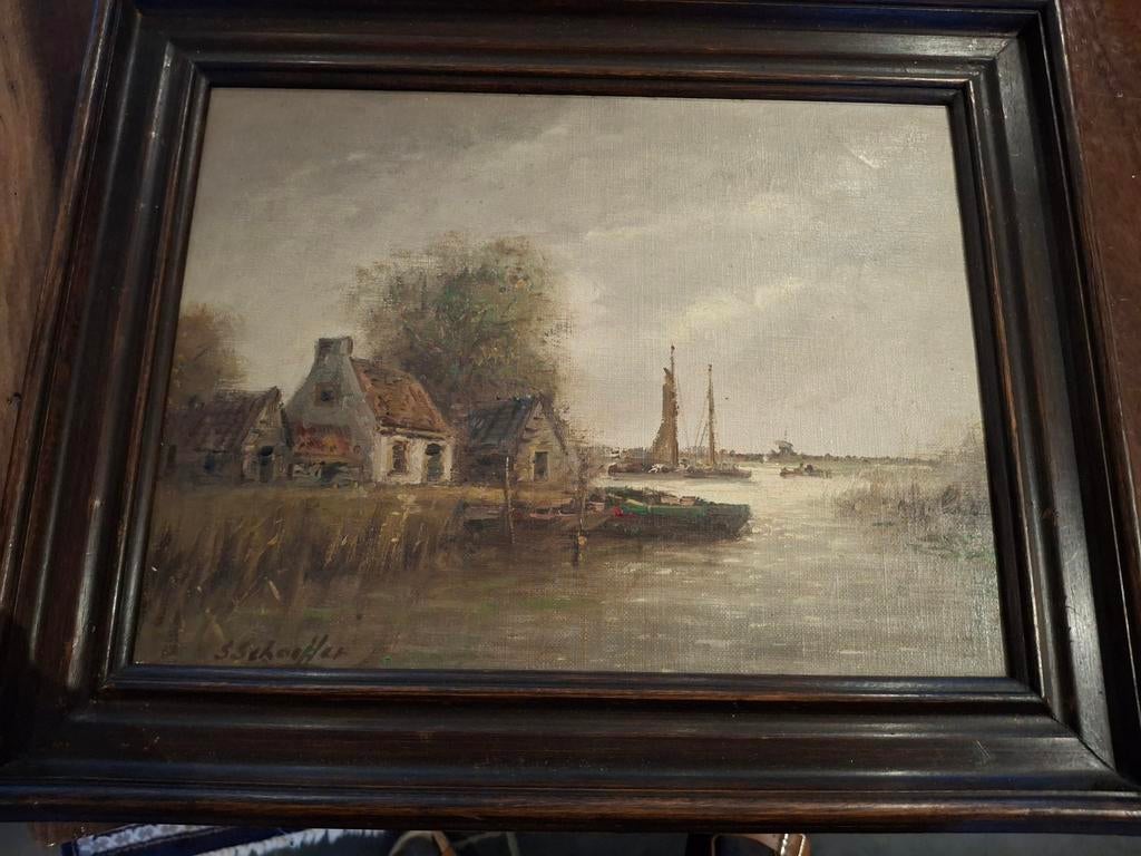 Schilderij met landschap, Ophalen of Verzenden