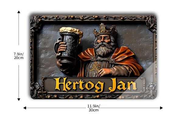 hertog jan vintage stijl reclamebord, Verzamelen, Biermerken, Ophalen of Verzenden, Nieuw, Reclamebord, Plaat of Schild, Hertog Jan