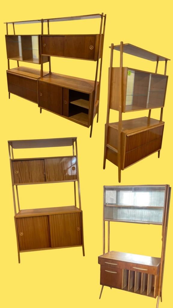 Vintage wandkasten jaren 60 meerdere beschikbaar, ,.., Ophalen of Verzenden, Zo goed als nieuw, ,