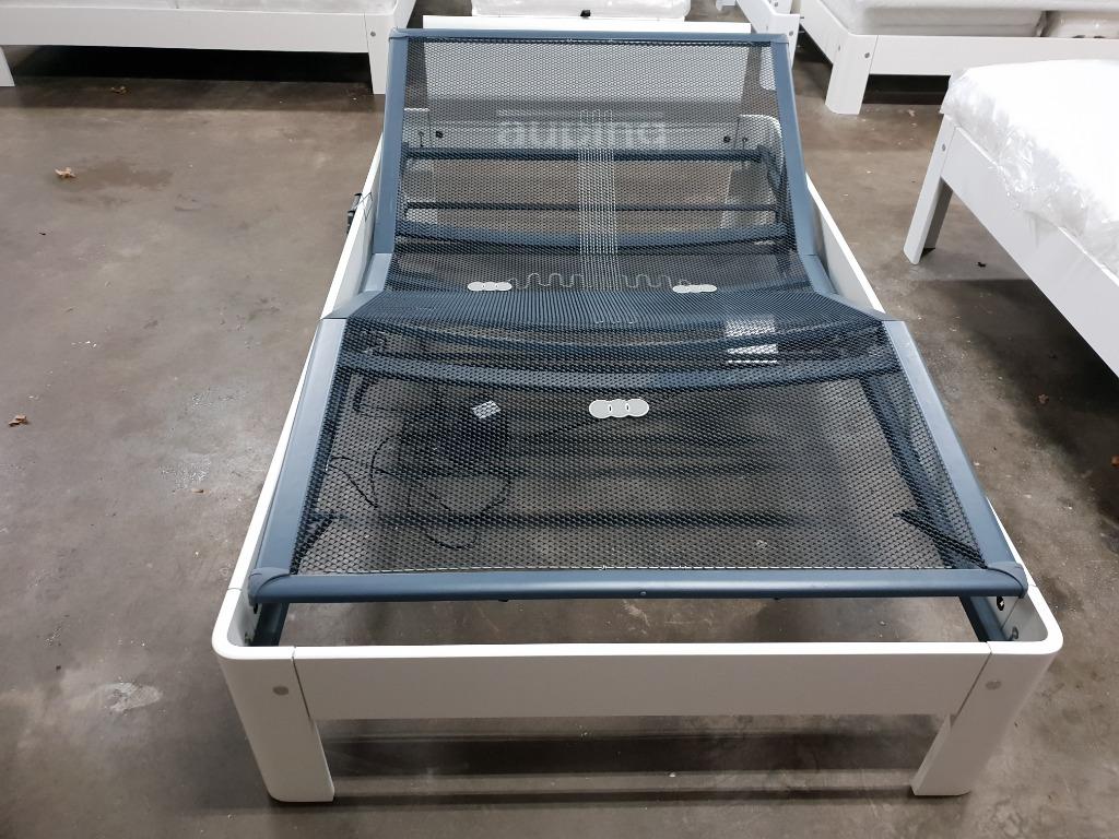 Zgan  Auping auronde 1000/1500/2000 140x200  elec knieknik /, Huis en Inrichting, Slaapkamer | Bedden, Verstelbaar, Verzenden