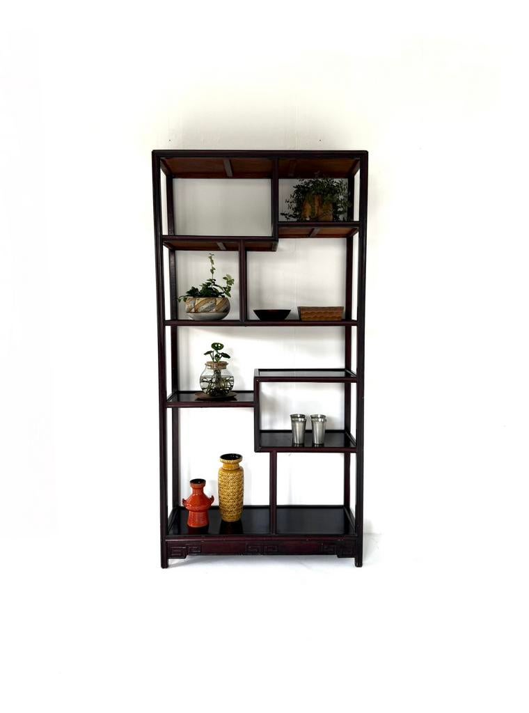 Vintage Chinese roomdivider/wandkast ‘70, Met plank(en), Ophalen of Verzenden, Zo goed als nieuw, Minder dan 150 cm