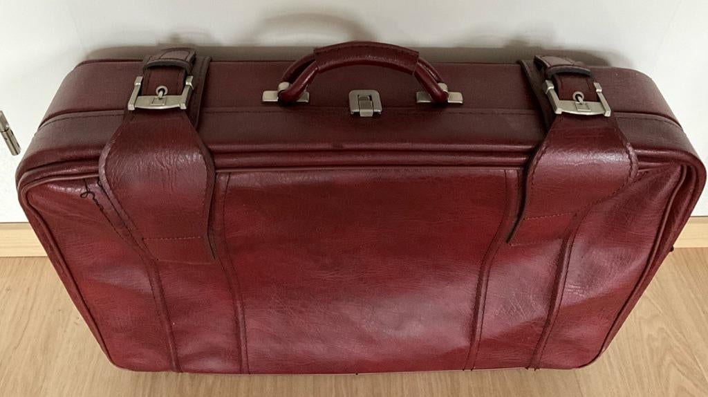 Leren reiskoffer, Sieraden, Tassen en Uiterlijk, Koffers, Ophalen of Verzenden, Gebruikt, Leer