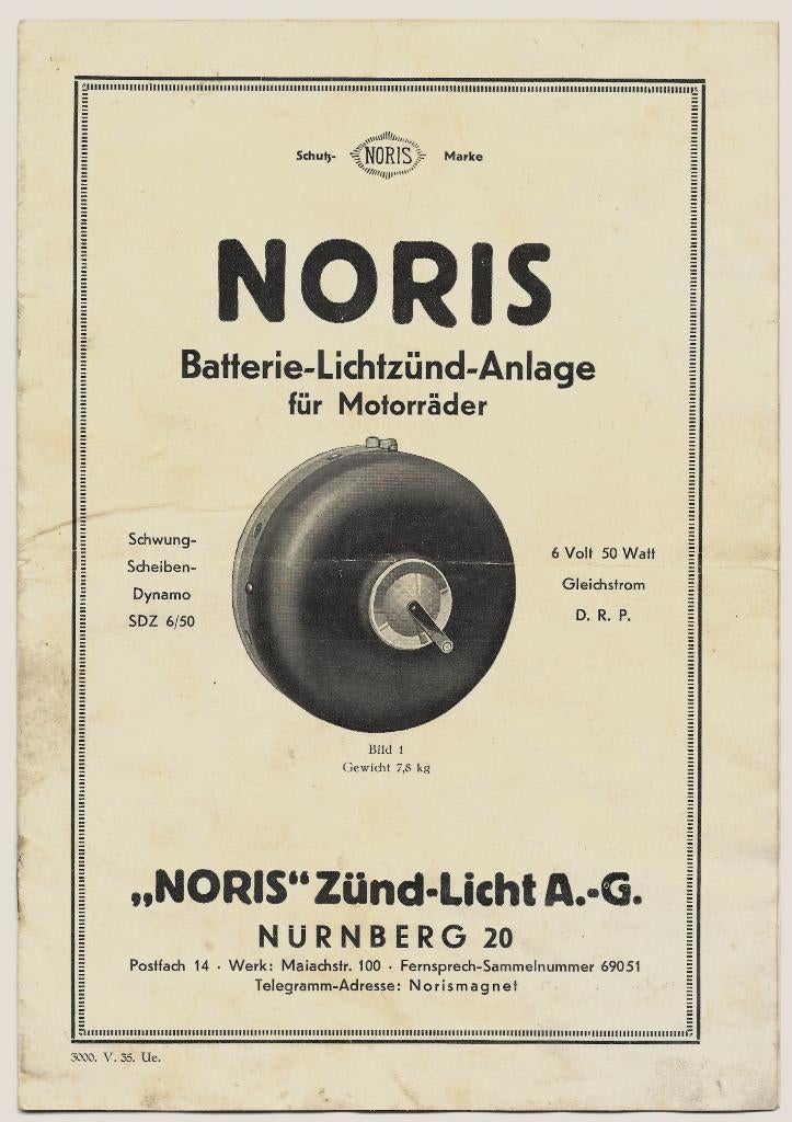 Noris 1935 Batterie Lichtzünd Anlage (5279z), Ophalen of Verzenden, Overige merken