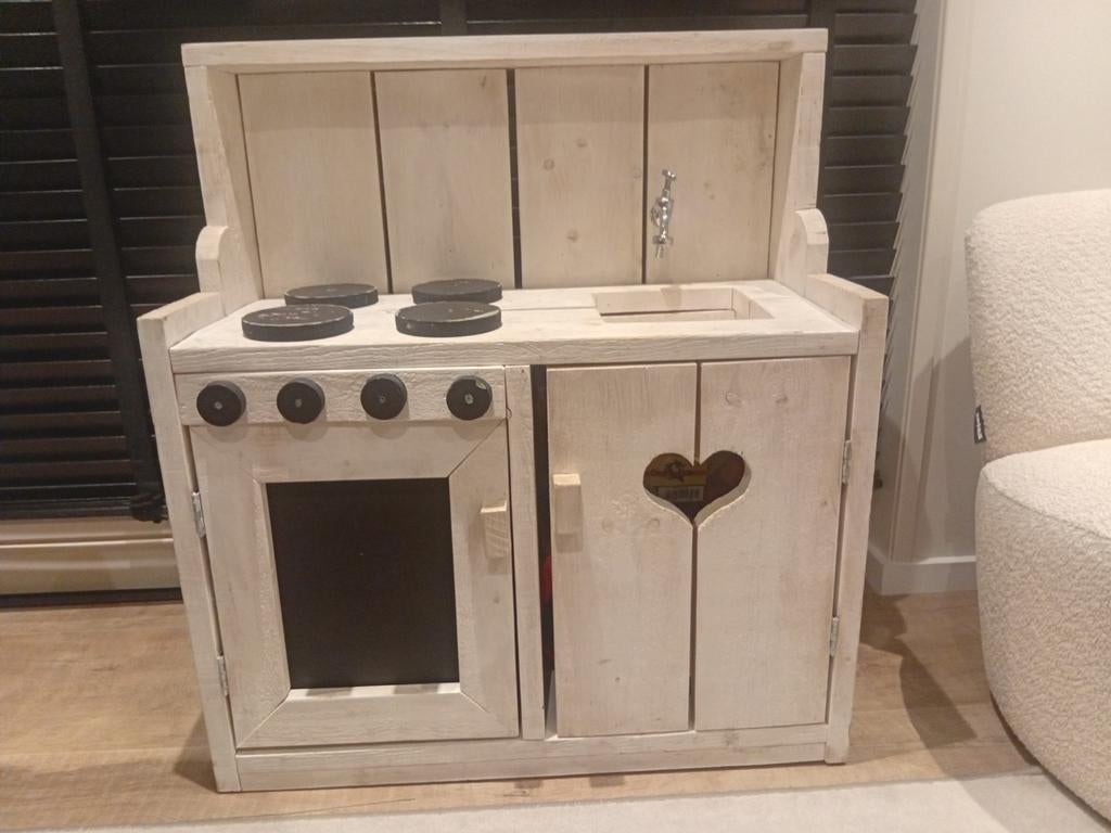 Steigerhout speelgoed keuken, Kinderen en Baby's, Speelgoed | Speelkeukens, Ophalen, Gebruikt