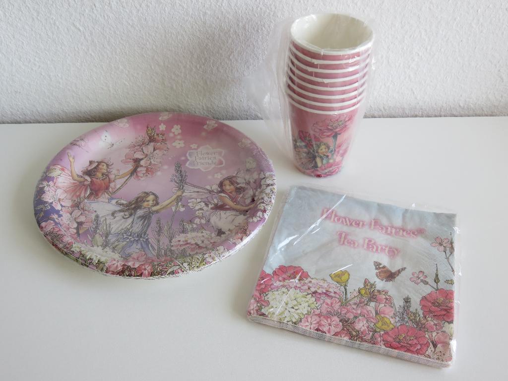 Flower Fairies wegwerp servies voor partijtje, Ophalen of Verzenden, Nieuw, Versiering, Verjaardag