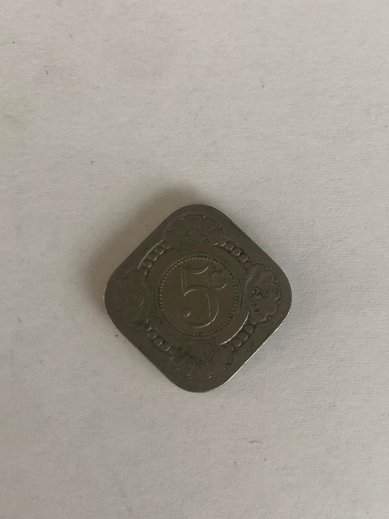 5 cent uit 1929, Ophalen of Verzenden, Koningin Wilhelmina, 5 cent, Losse munt