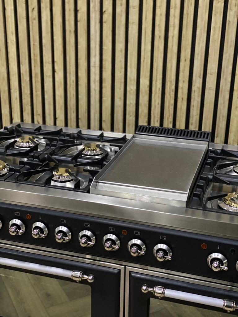 Prachtig Boretti Fornuis 120 cm Gas 7 pits + Frytop, 60 cm of meer, Grill, Ophalen of Verzenden, Zo goed als nieuw