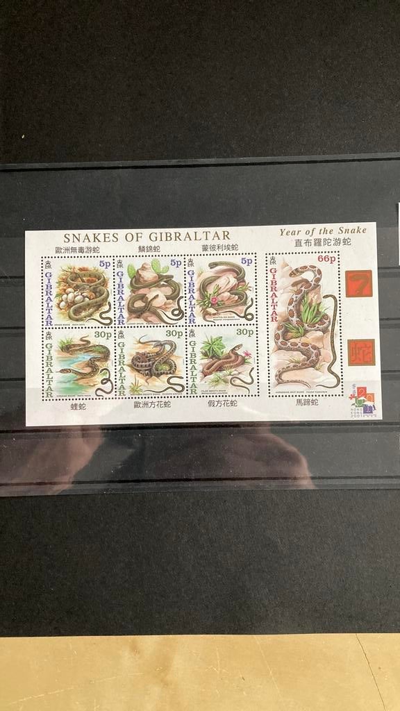 Gibraltar velletje jaar van de slang postbus/839, Ophalen of Verzenden, Dier of Natuur