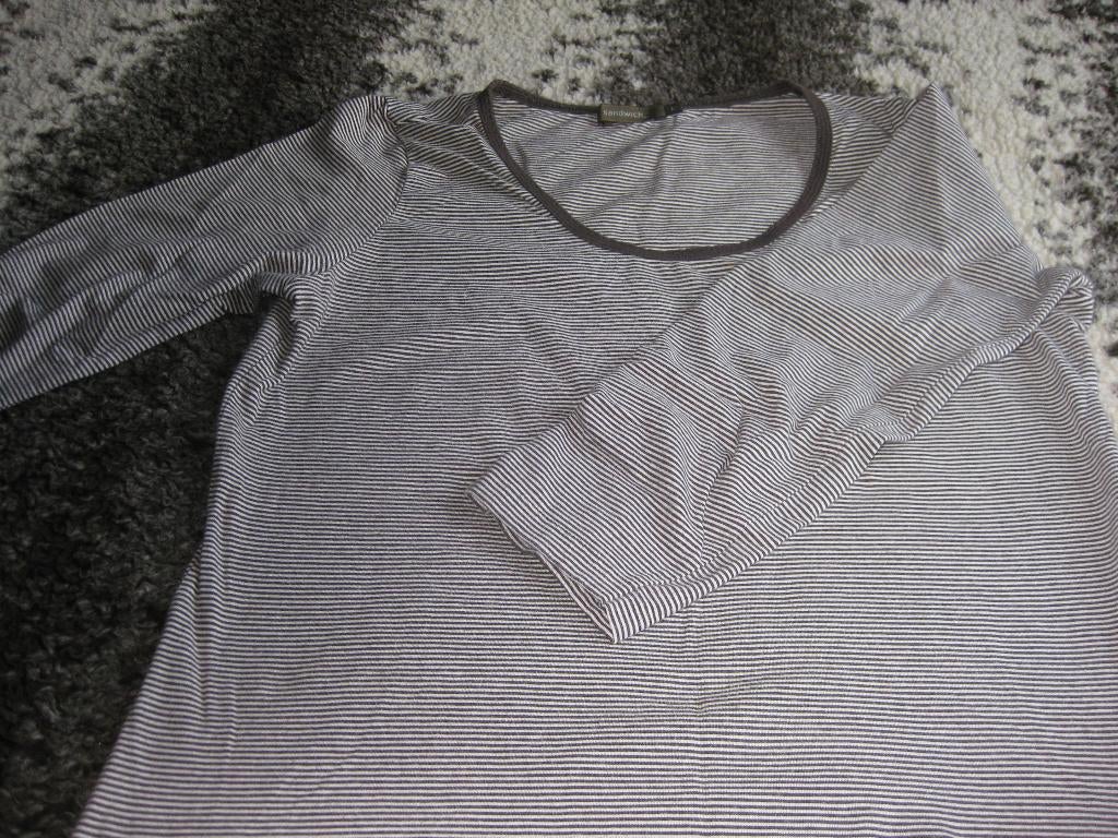 ZGAN Sandwich t-shirt, maat: L, kleur: bruin/wit., Maat 38/40 (M), Bruin, Ophalen of Verzenden, Zo goed als nieuw