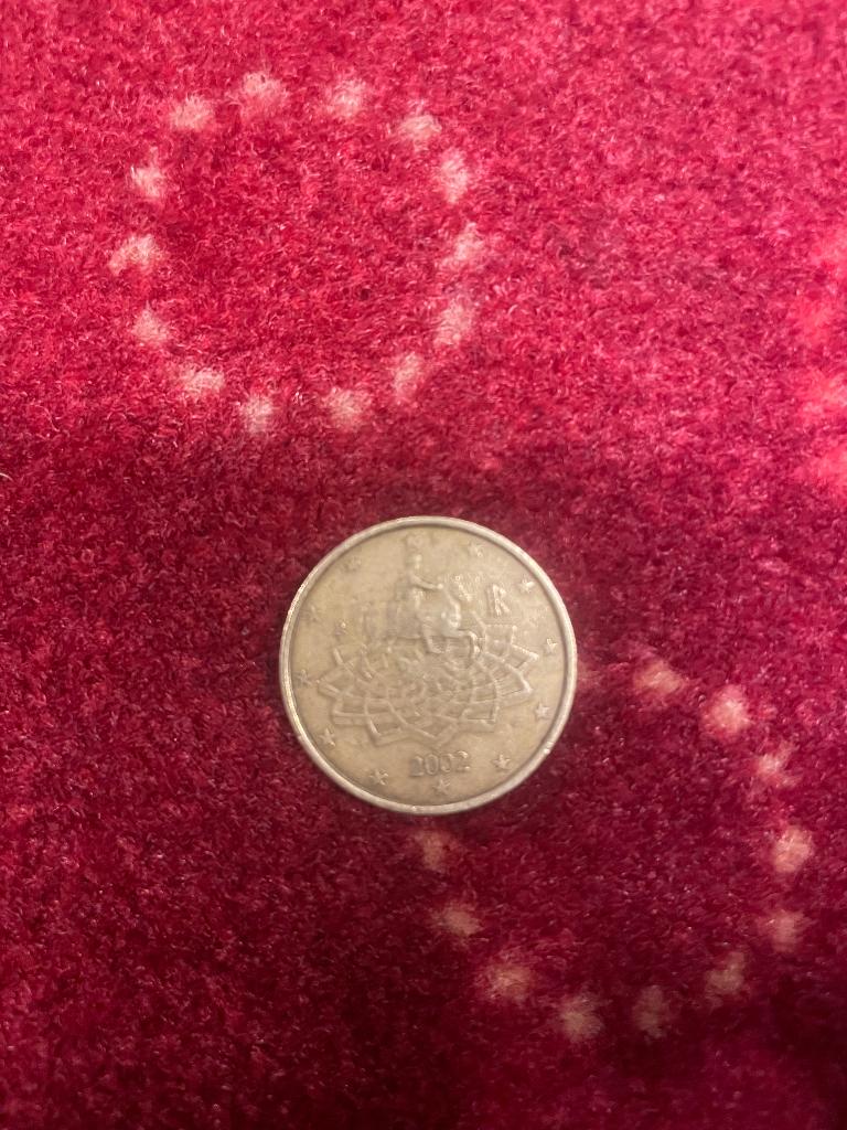 50 cent uit italy 2002, Italië, 50 cent, Losse munt, Goud