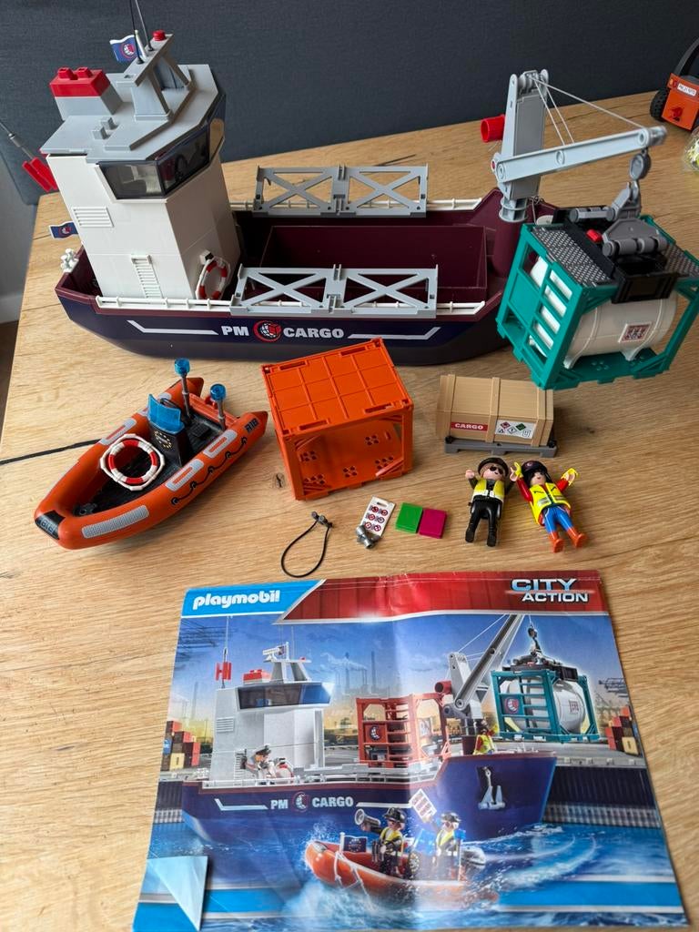 Mooie set playmobil city action boot / douane, Ophalen, Zo goed als nieuw