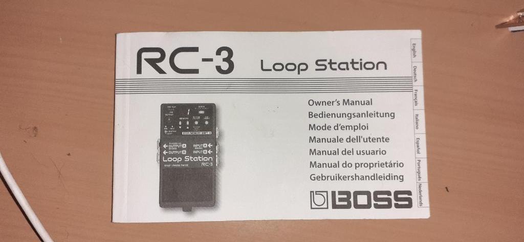 Boss RC3 loop station manual, Muziek en Instrumenten, Effecten, Ophalen of Verzenden, Zo goed als nieuw, Overige typen