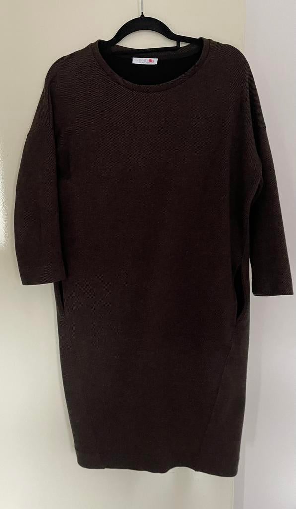 By Bar. Jurk. Tuniek. Bruin met zwart. Maat L, Bruin, Maat 42/44 (L), Ophalen of Verzenden, Zo goed als nieuw