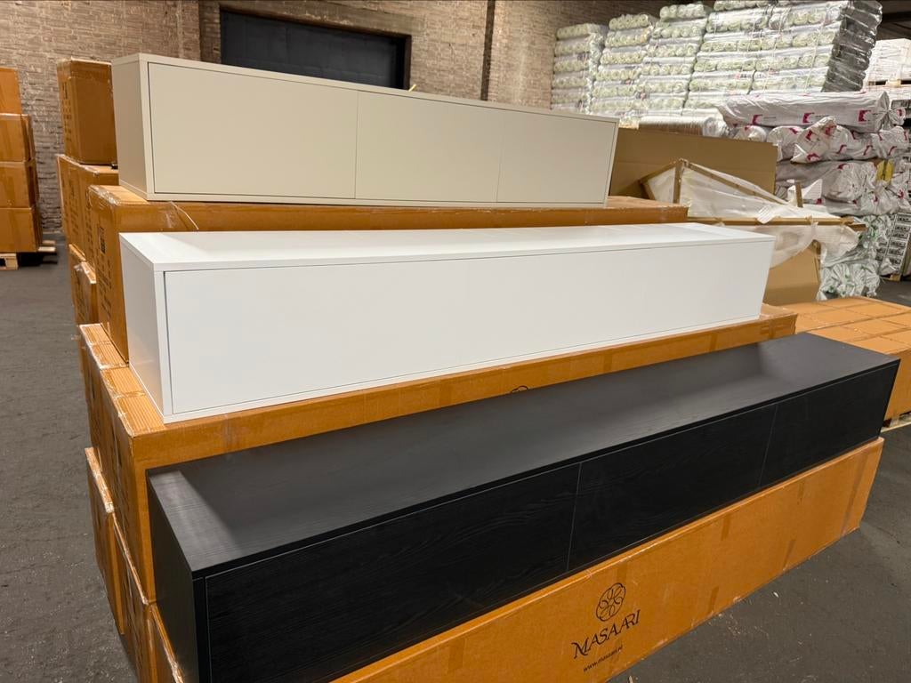 Zwevend TV meubel, Nieuw, Ophalen of Verzenden, 200 cm of meer, Minder dan 100 cm