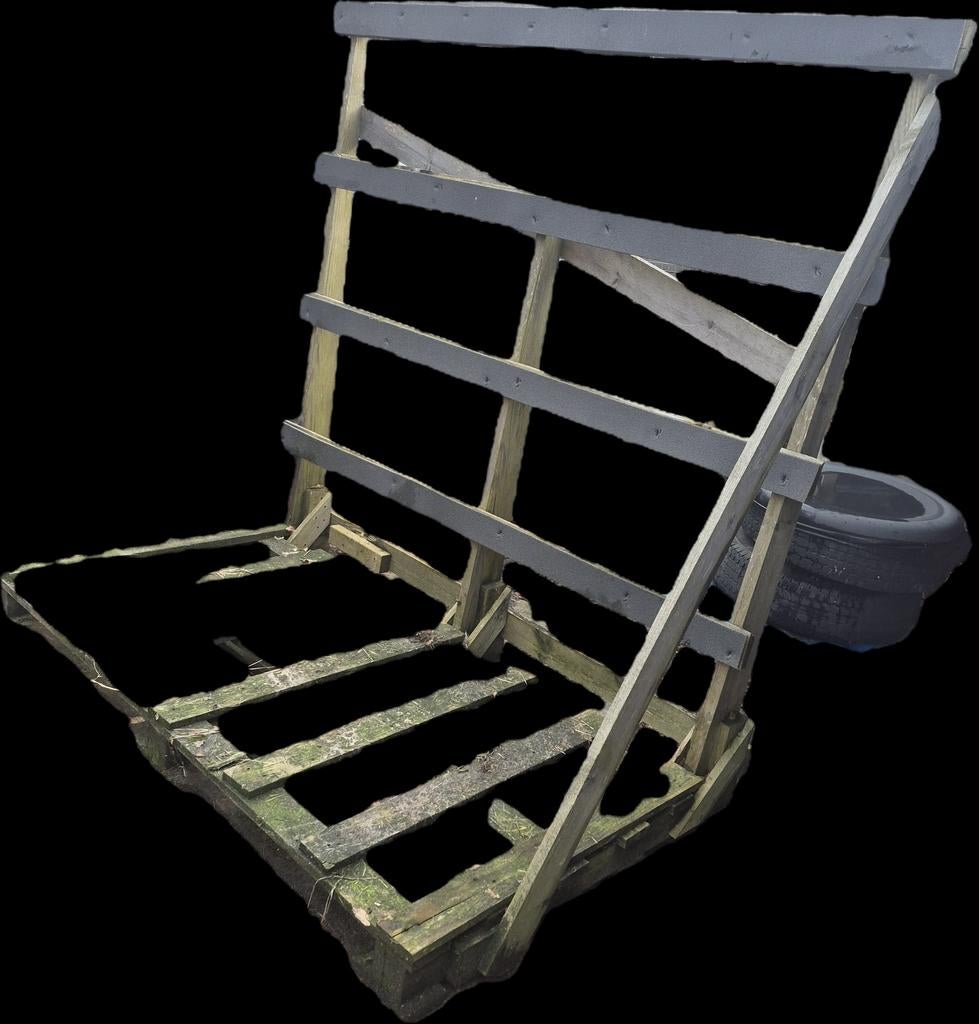 Houten Kozijnen Bok - 2x1.2m en 2m hoog, Doe-het-zelf en Verbouw, Kozijnen en Schuifpuien, Ophalen, Gebruikt, Overige typen, 150 tot 225 cm