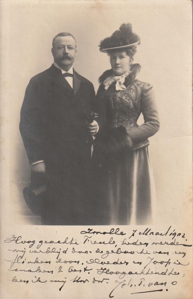Leeuwarden  burgemeester baron Antonie Roell 1902, Ophalen of Verzenden, Voor 1920, Gelopen, Friesland