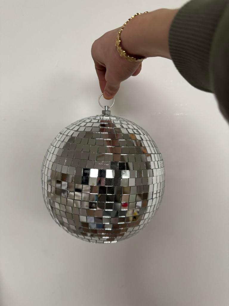 Spiegelbol Disco Bol, Ophalen of Verzenden, Gebruikt, Glas, Minder dan 50 cm