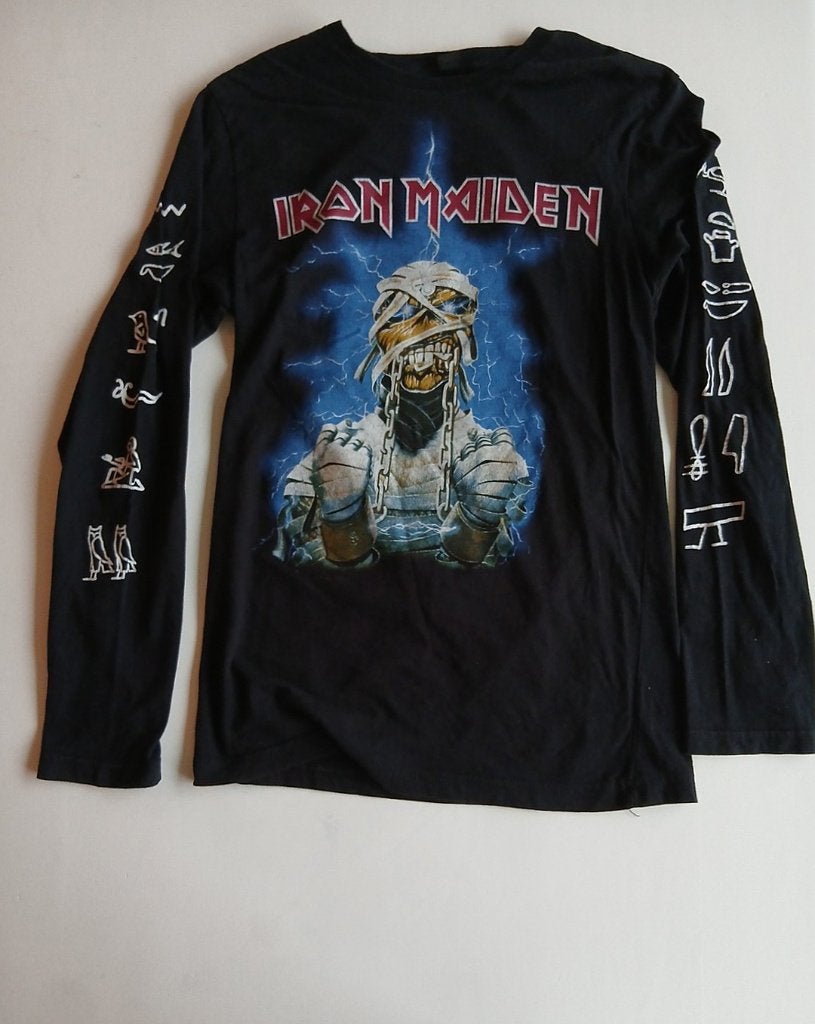 Iron Maiden longsleeve t shirt maat S zeer mooie backprint, Ophalen of Verzenden, Zo goed als nieuw, Kleding
