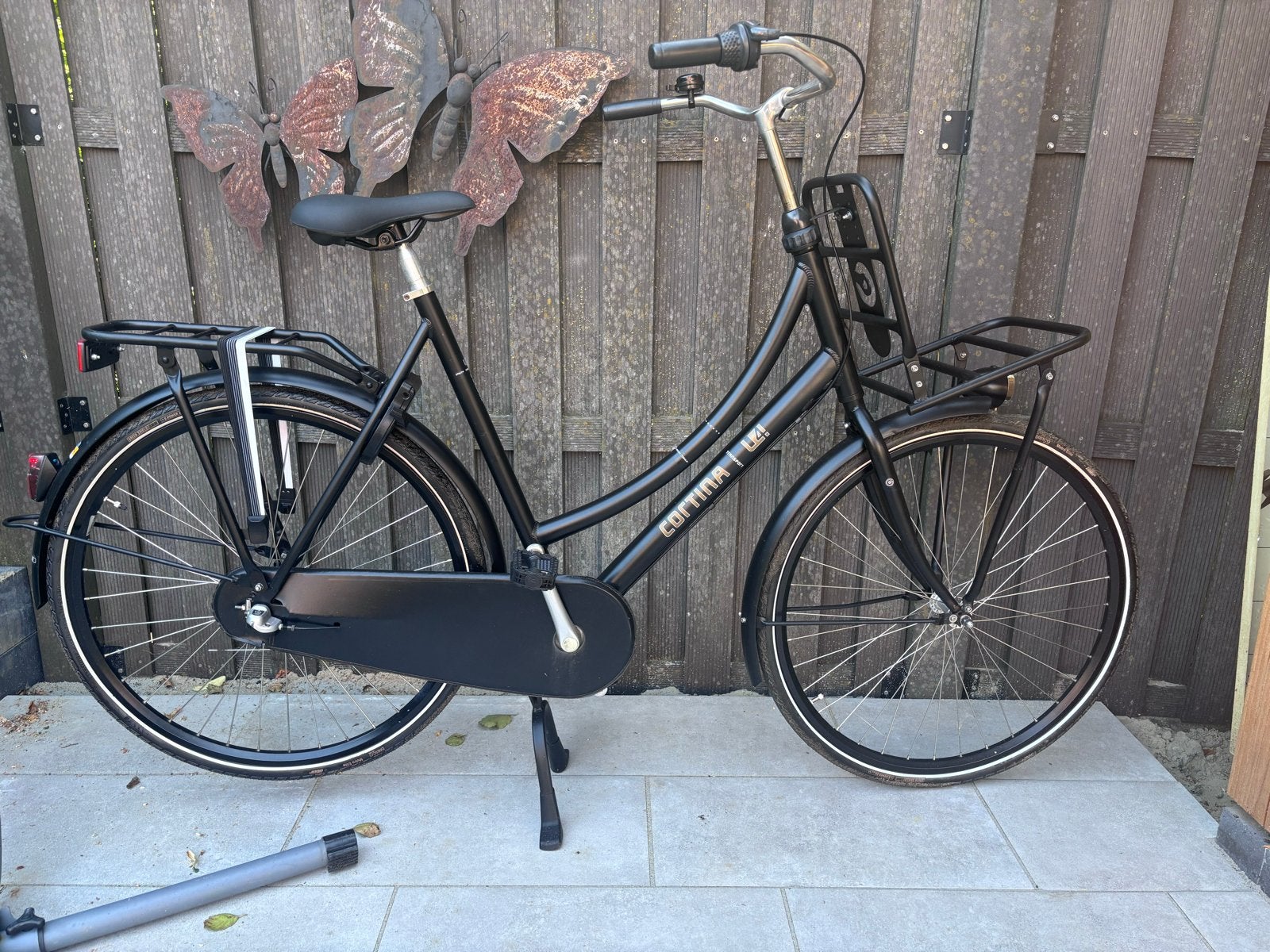 Cortina U4 Transportfiets Dames Zwart 28 inch, Terugtraprem, Gebruikt, Versnellingen, 56 cm of meer