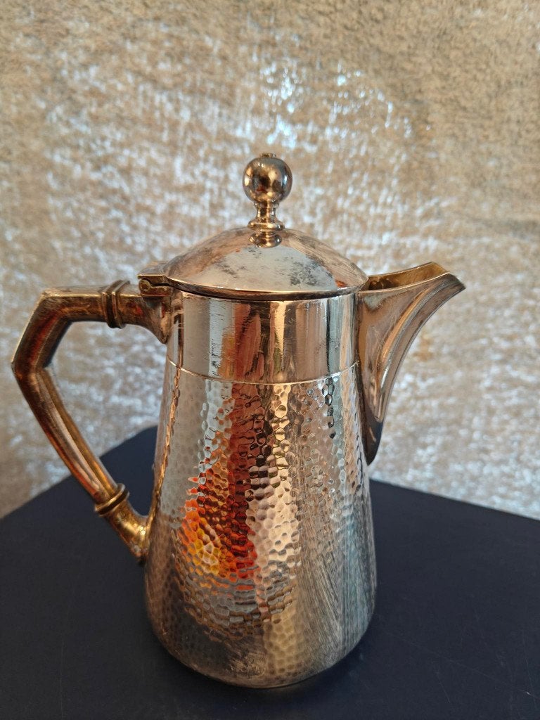 Verzilverde koffiekan Gebr. Hepp, Antiek en Kunst, Ophalen of Verzenden, Zilver