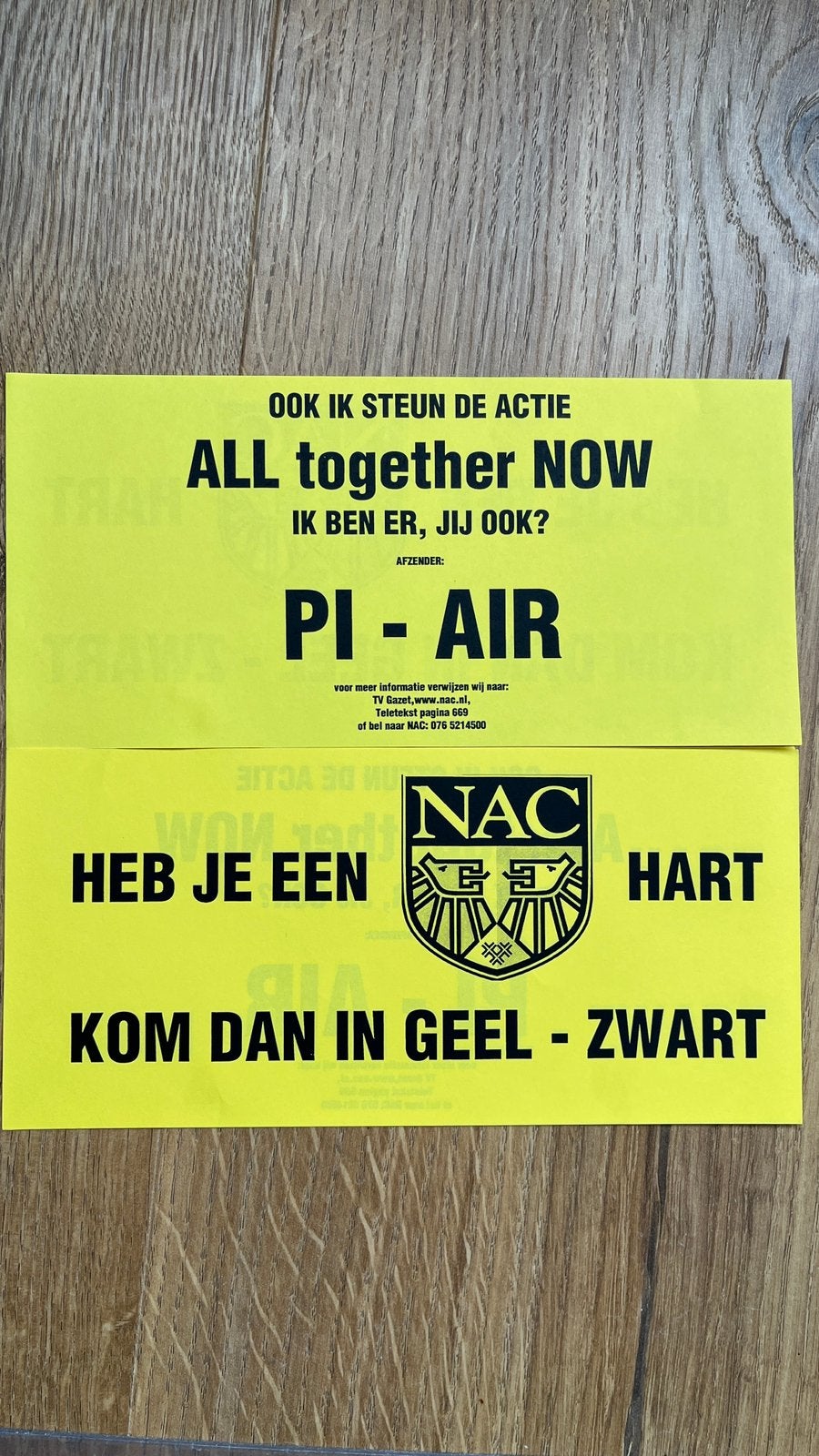 Sjaal We are NAC uit de actie All Together Now 1998/1999, Verzenden, Zo goed als nieuw, NAC Breda, Vaantje of Sjaal