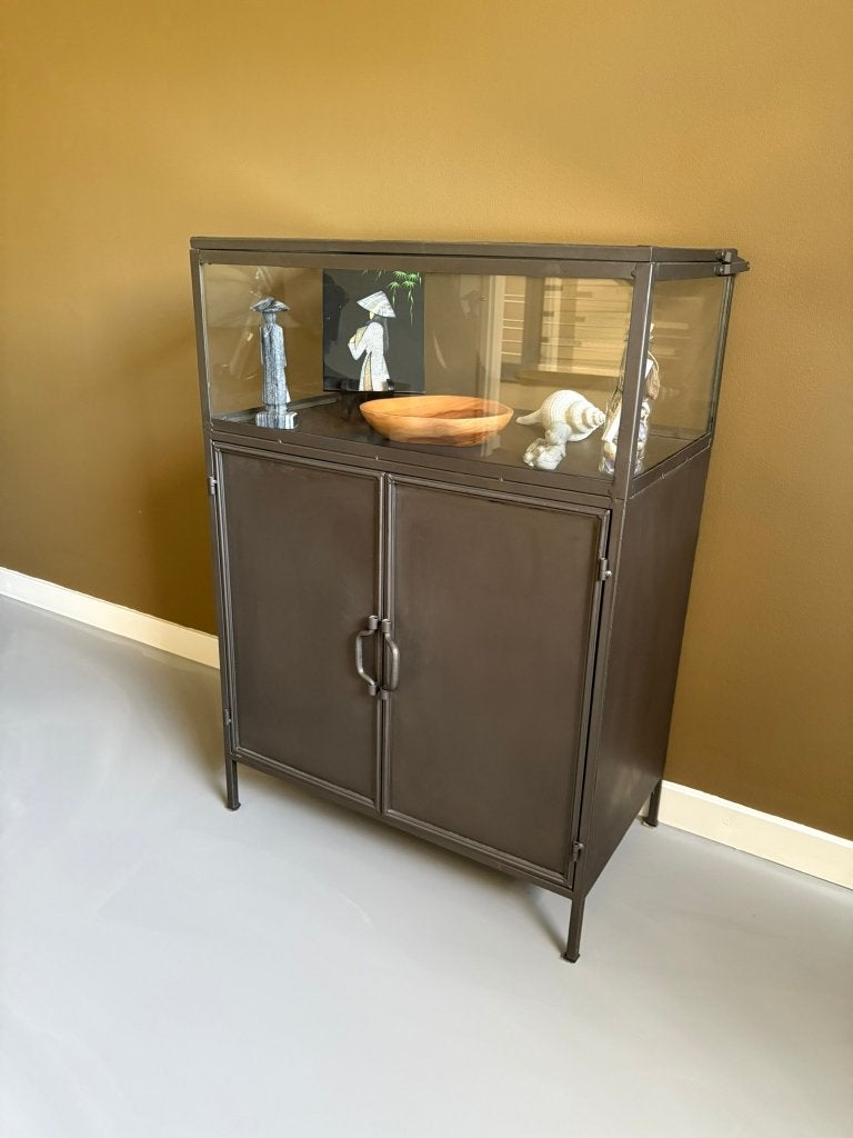 Dressoir, Ophalen, 50 tot 100 cm, Zo goed als nieuw, Glas