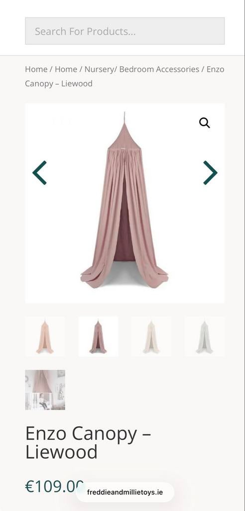 Liewood Enzo Canopy / hemeltje - roze, Ophalen of Verzenden, Nieuw, Klamboe