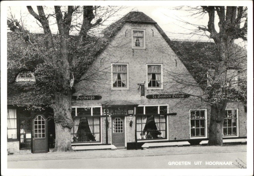 Hoornaar (ZH) Groeten uit - Herberg De gouden Leeuw 1976, Verzamelen, Ophalen, 1960 tot 1980, Gelopen, Zuid-Holland