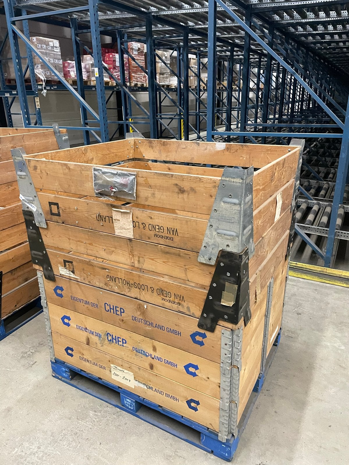 Pallet opzetranden 120x100 cm - 6x vast, 3x inklapbaar, Doe-het-zelf en Verbouw, Kratten en Dozen, Ophalen, Gebruikt, 100 cm of meer