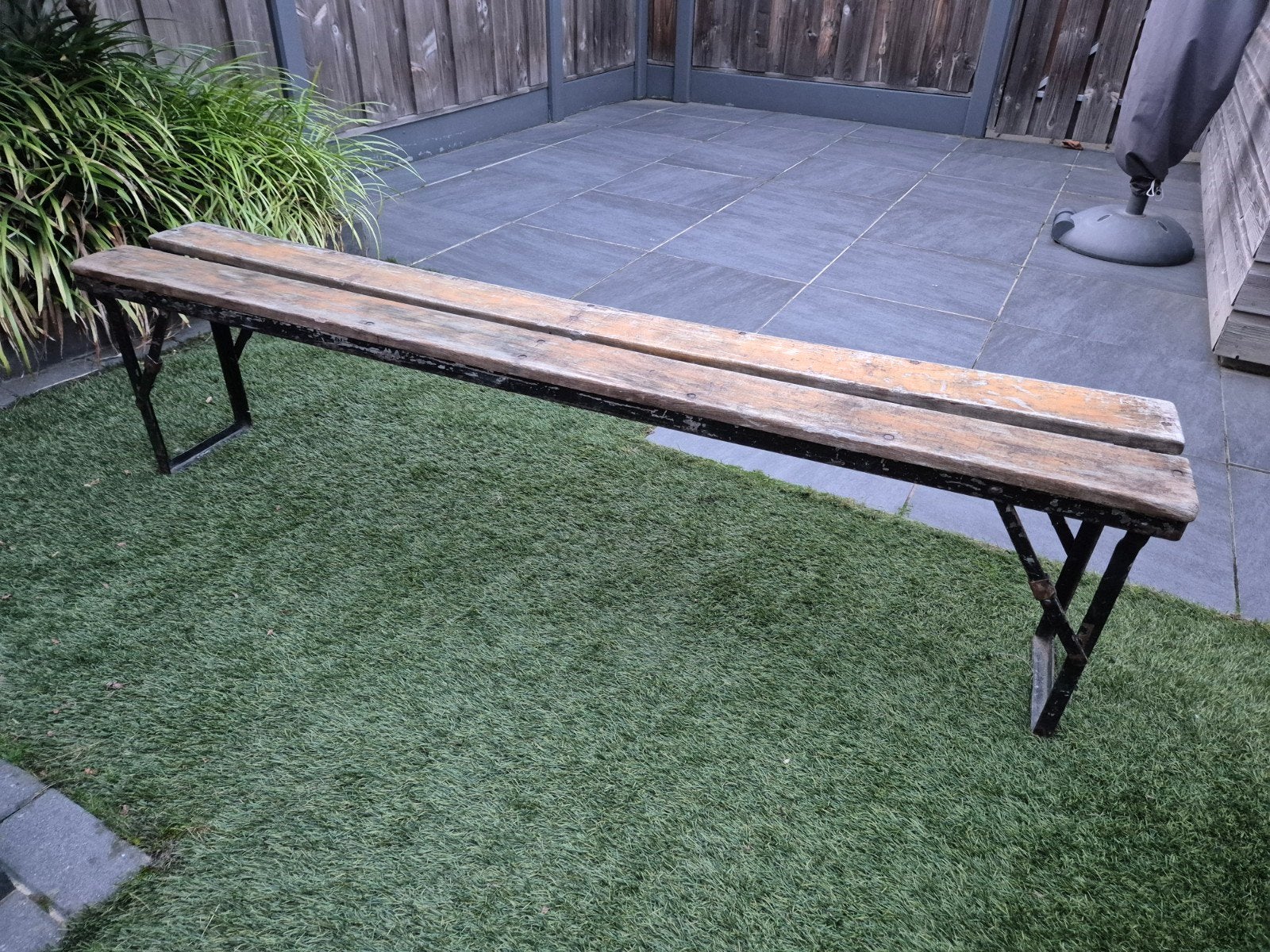 Klapbaar legerbankje van de RAV - 180x28 cm, Ophalen