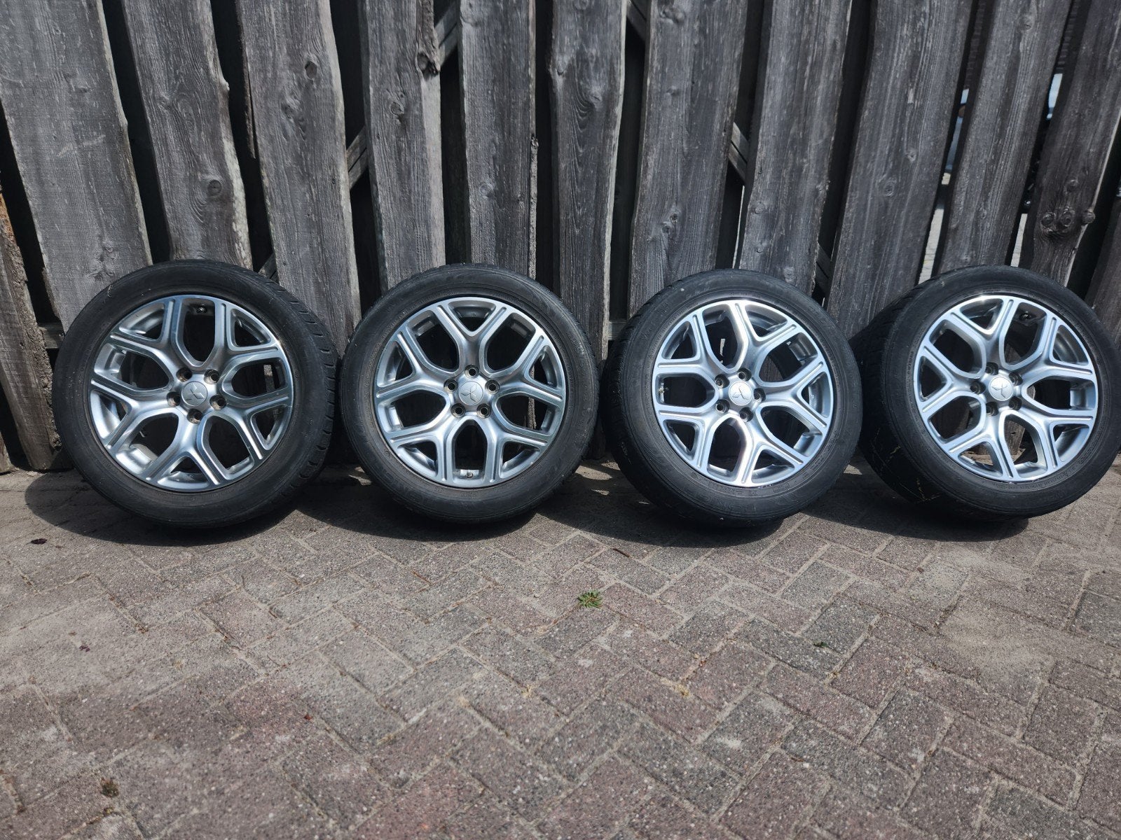 18 inch lichtmetalen velgen (top!) van Mitsubishi Outlander, 18 inch, Gebruikt, Banden en Velgen, Ophalen of Verzenden