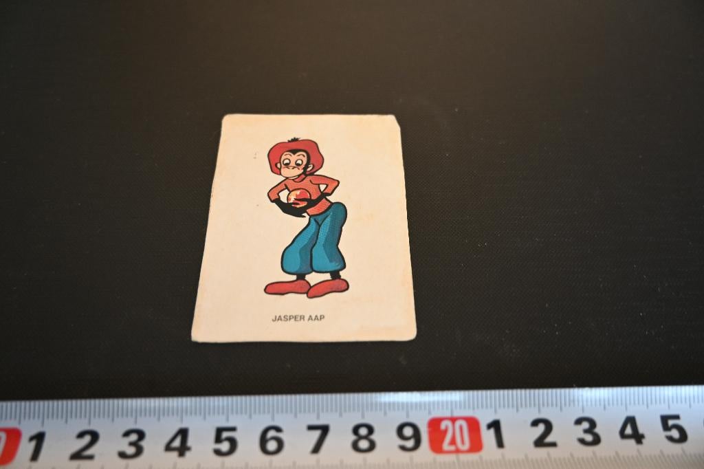 sticker Tiel Betuwe  Jasper aap  strip Flipje, Verzamelen, Stickers, Zo goed als nieuw, Ophalen